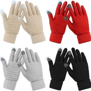 4 Pairs Women Winter Gloves